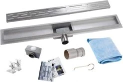 Douchegoot RVS FLENS - 80 CM - Met Uitneembaar Sifon & Uitneembaar Haarfilter -Badkamer Producten Winkel 1200x795 2