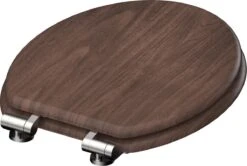 SCHÜTTE WC-Bril 80193 DARK WOOD - MDF-Hout - Soft Close - Verchroomde Scharnieren - Decor - 3-zijdige Print -Badkamer Producten Winkel 1200x805 2