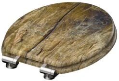 SCHÜTTE WC-Bril 80124 SOLID WOOD - MDF-Hout - Soft Close - Verchroomde Scharnieren - Decor - 3-zijdige Print -Badkamer Producten Winkel 1200x815 6