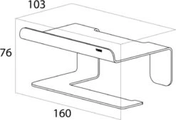 Tiger Colar - Toiletrolhouder Met Planchet - Zwart -Badkamer Producten Winkel 1200x819 1