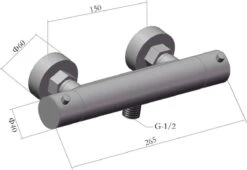 Wesseling & Bos Eva Doucheset – Douchemengkraan Met Thermostaat-glijstang 60 Cm - Mat Zwart - Compleet Met Alle Montagemateriaal -Badkamer Producten Winkel 1200x826
