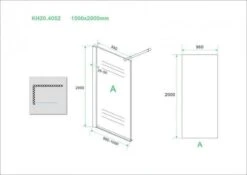 Wiesbaden Eco Inloopdouche + Muurprofiel - 8 Mm Nano - 100 X 200 Cm -Badkamer Producten Winkel 1200x848 3