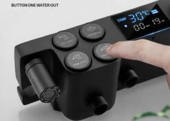 Merkloos Compleet Douchesysteem | ABS Doucheset | Mat Zwarte Hoofddouche En Handdouche | Vierkante Regendouche Voor Badkamer | Verstelbaar | Temperatuur Display | 360° Draaibaar -Badkamer Producten Winkel 1200x850 1