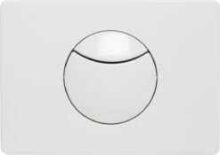 Plieger Donau Bedieningspaneel – Bedieningspaneel Toilet – 2 Knoppen Rond – Bedieningspaneel Wit