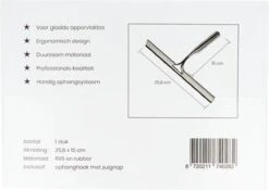 Aquafy Raamwisser RVS - Incl. Douchespons - Douchetrekker Voor Badkamer - Raamwisser Douche - Douchewisser RVS - Luxe Trekker Met Ophanghaak -Badkamer Producten Winkel 1200x852 4