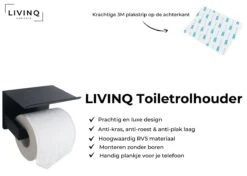 Toiletset Zwart 4-delig - Toiletaccessoireset - Toiletborstelhouder - Toiletrolhouder - Reserverolhouder - Handdoekhaakjes - RVS - Toilet Accessoires Set - Badkamer -Badkamer Producten Winkel 1200x854 5