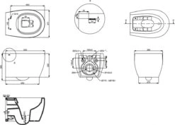 Viidako – Paskii Toiletpot – Mat Zwart – Design - Rimless – INCLUSIEF Softclose Zitting – Quick Release - Hangend/zwevend Toilet -Badkamer Producten Winkel 1200x858