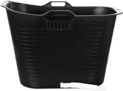 FlinQ Bath Bucket Premium Zwart - Zitbad 2022 - Met Temperatuurmeter - Upgrade Bath Bucket Voor Volwassenen En Kinderen - Zwart -Badkamer Producten Winkel 1200x891