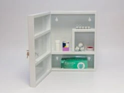 Culinorm Medicijnkast Van Staal Met Slot - 35cm X 45 Cm X 15 Cm - Wit -Badkamer Producten Winkel 1200x903
