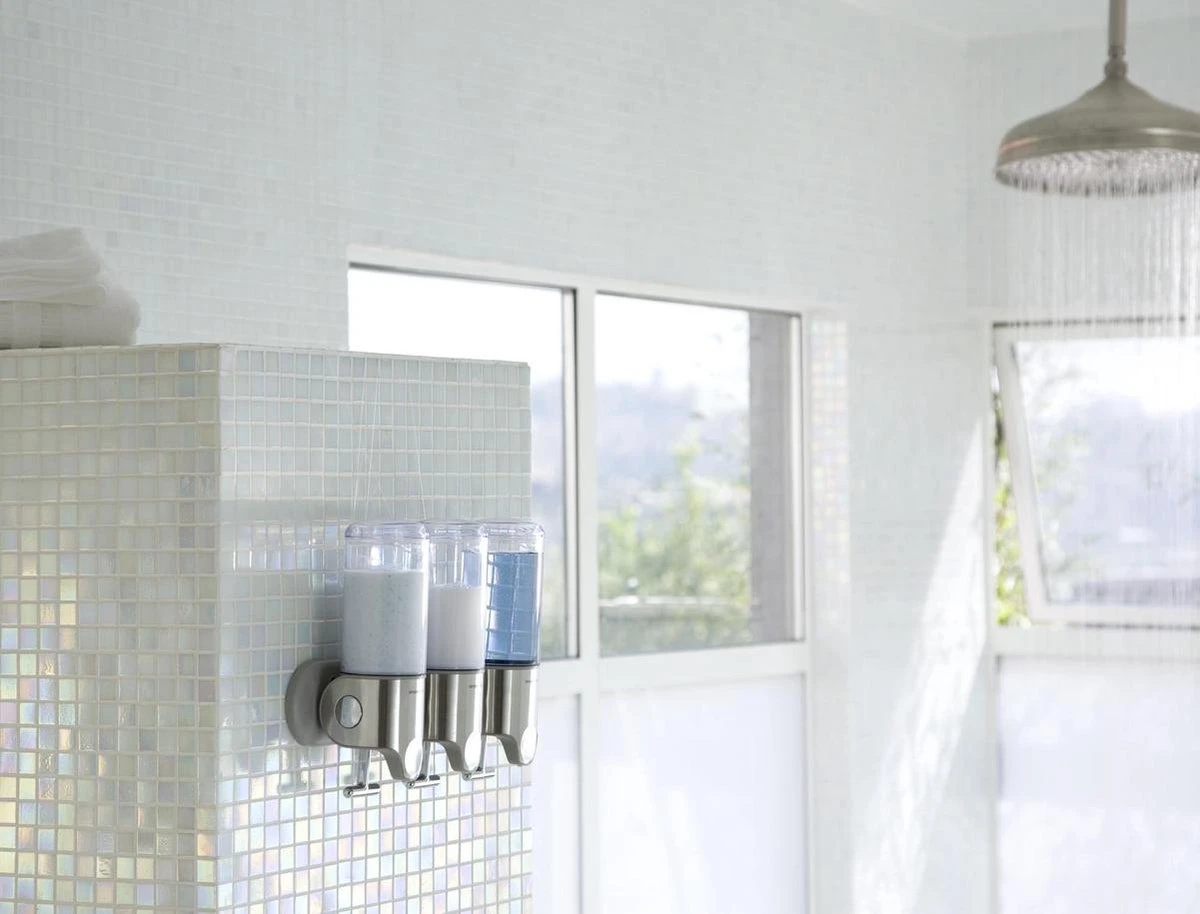 Simplehuman Zeepdispenser Wand Duo - RVS - 22.6x9.4x24.5 Cm - Zilver 5 Simplehuman Zeepdispenser Wand Duo - RVS - 22.6x9.4x24.5 Cm - Zilver - Afbeelding 3