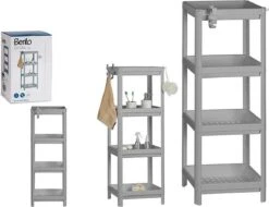 Badkamerrek/opbergkast Wit Kunststof 4-laags 36 X 23 X 100 Cm - Handdoeken En Toiletspullen Badkamerrekjes -Badkamer Producten Winkel 1200x922 3