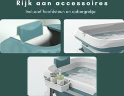 Livista® - Opvouwbaar Bad - Blauw - Zitbad - Inklapbaar - Bath Bucket - 150 CM LANG - XL - Incl. Thermometer & Onderwater LED Lichten -Badkamer Producten Winkel 1200x931