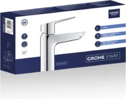 GROHE QuickFix Start Waterbesparende Wastafelkraan - Met EcoJoy® - Incl. Pop-up Waste - Chroom - 31137002 -Badkamer Producten Winkel 1200x947