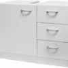 Deuba Badkamermeubel 3 Lades 63x54x30cm Wit Wastafelmeubel Onderkast