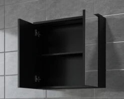 Badplaats Badkamerkast Toledo 60 Cm X 20 Cm X 60 Cm - Zwart - Spiegelkast Badkamer -Badkamer Producten Winkel 1200x957 3