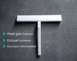 Douchewisser Wit Met Magneetstrip - Badkamer Accessoires - Raamwisser - Trekker Douche - Silicone - 21cm X 20cm -Badkamer Producten Winkel 1200x959 2