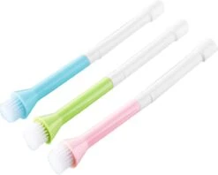 Merkloos Verlengborstel Voor Kraan - Buigbaar Met Schoonmaakborstel - Siliconen - Groen - 2 Stuks -Badkamer Producten Winkel 1200x961 1