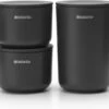 Brabantia ReNew Opbergpotjes - 3-delig - Dark Grey -Badkamer Producten Winkel 1200x963 1