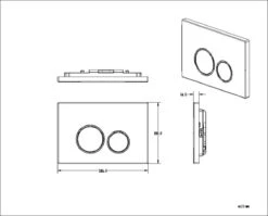 Bedieningsplaat StarBlueDisc Doppio 35 TBV Geberit UP100 UP320 UP300 UP700 UP720 Mat Zwart -Badkamer Producten Winkel 1200x965 3
