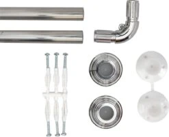 Saninorm Douchegordijnstang - 90x90 Cm - Aluminium -Badkamer Producten Winkel 1200x977