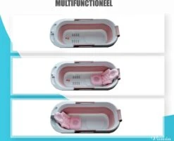 Vonia Opvouwbaar Bad - Zitbad - Bath Bucket - 140 Cm Lang - Inklapbaar Bad - Incl. Badkussen - Roze -Badkamer Producten Winkel 1200x978