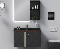 Aquathof, Zeepdispenser, Mat Zwart, 3 Kamer, 3 Reservoirs, 3x350ml, Hangend, Wandmontage -Badkamer Producten Winkel 1200x988 6