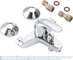 GROHE Euroeco Badkraan - 15cm - Chroom - 32743000 -Badkamer Producten Winkel 1200x990