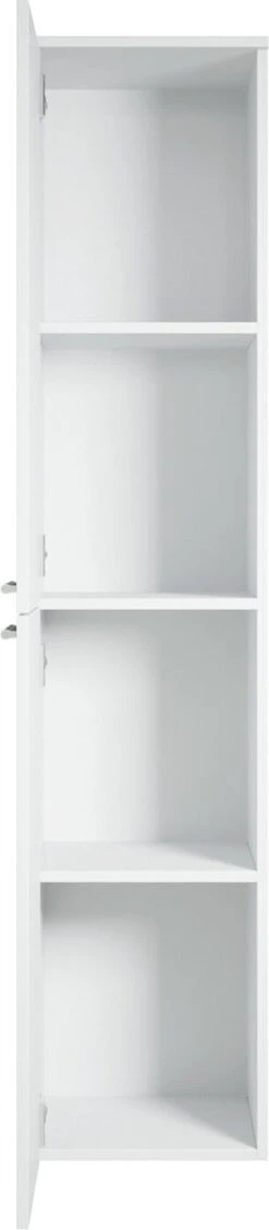 Badplaats Badkamerkast Saturnus 35 Cm X 35 Cm X 130 Cm - Wit - Hangende Kolomkast Met Twee Deuren -Badkamer Producten Winkel 263x1200 3
