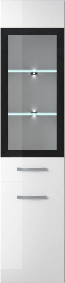 Badplaats Badkamerkast Rio 30 X 30 X 131 Cm - Wit Hoogglans - Hangende Kolomkast Met 2 Deuren -Badkamer Producten Winkel 277x1200 1