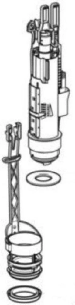 Geberit - Spoel/bodemventiel Met Houder Tbv UP320/UP100/Delta -Badkamer Producten Winkel 296x1200