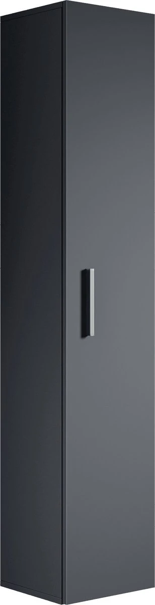 Badplaats Badkamerkast Pluto 30 X 30 X 150 Cm - Antraciet - Hangende Kolomkast Met 1 Deur