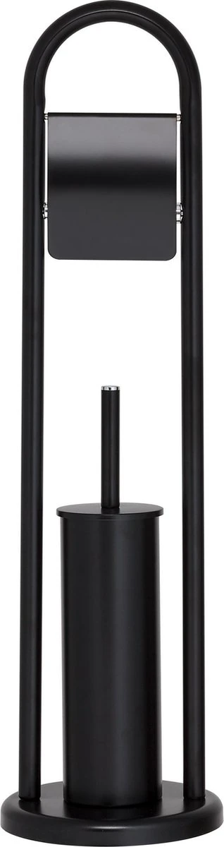 Sealskin Acero Toiletbutler Vrijstaand - Toiletborstel Met Houder - Toiletrolhouder Met Klep - Zwart 3 Sealskin Acero Toiletbutler Vrijstaand - Toiletborstel Met Houder - Toiletrolhouder Met Klep - Zwart