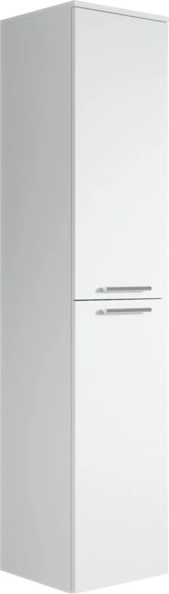 Badplaats Badkamerkast Venus 35 Cm X 35 Cm X 160 Cm - Wit - Hangende Kolomkast Met Twee Deuren