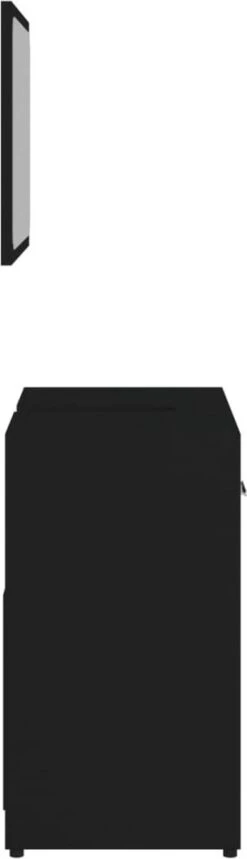 Decoways - Badkamermeubelset Spaanplaat Zwart -Badkamer Producten Winkel 345x1200 1