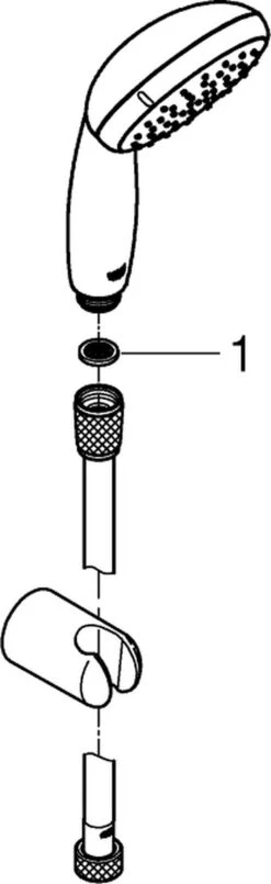 GROHE QuickFix Vitalio Start II 100 Waterbesparende Douchekop - ø 10 Cm - Met Wanddouchehouder - Chroom - 27950000 -Badkamer Producten Winkel 368x1200