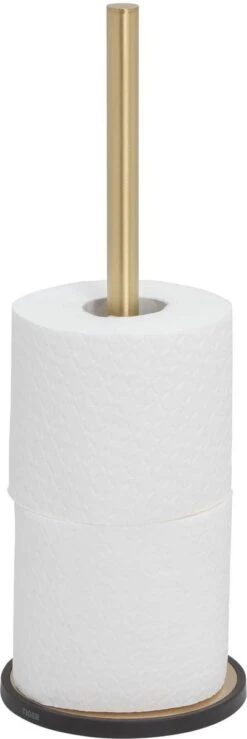 Tiger Tune - Reserverolhouder Vrijstaand - Messing Geborsteld / Zwart -Badkamer Producten Winkel 401x1200