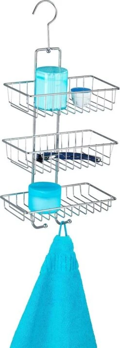 WENKO Doucherek Nivala 3-laags Chroom - Doucherek Zonder Boren - Doucherek Hangend 16 WENKO Doucherek Nivala 3-laags Chroom - Doucherek Zonder Boren - Doucherek Hangend -Badkamer Producten Winkel 413x1200 6