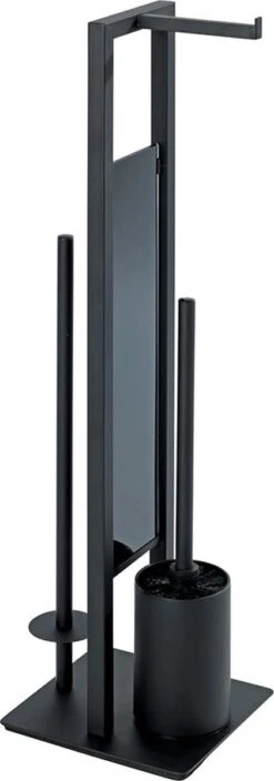 WENKO Toiletbutler Rivalta Zwart - Toiletborstel Met Houder, Toiletrolhouder En Reserverolhouder -Badkamer Producten Winkel 421x1200 4
