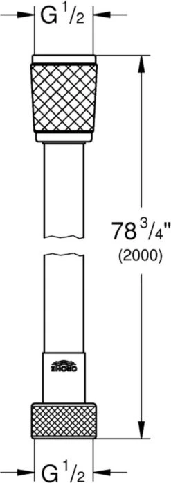 GROHE VitalioFlex Comfort TwistStop Doucheslang - 200 Cm - Chroom -Badkamer Producten Winkel 426x1200