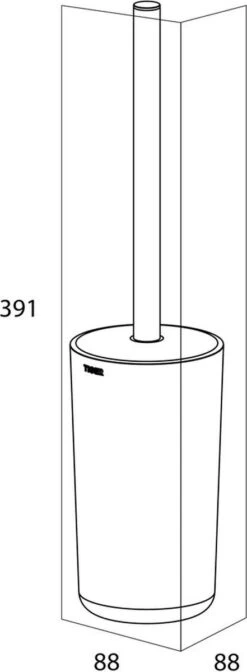 Tiger Carv - Toiletborstel Met Houder Vrijstaand - Zwart -Badkamer Producten Winkel 441x1200