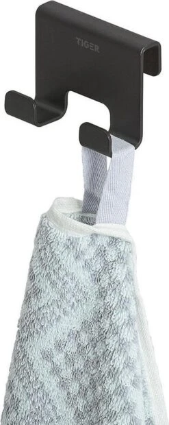 Tiger Caddy - Douchehaak - Glaspaneel Dikte 6-8 Mm - 3,5 X 7 X 5 Cm - Zwart -Badkamer Producten Winkel 478x1200 1