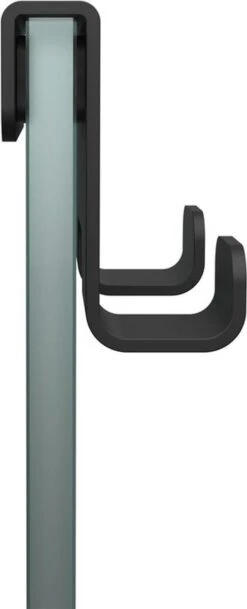 Tiger Caddy - Douchehaak - Glaspaneel Dikte 6-8 Mm - 3,5 X 7 X 5 Cm - Zwart -Badkamer Producten Winkel 487x1200