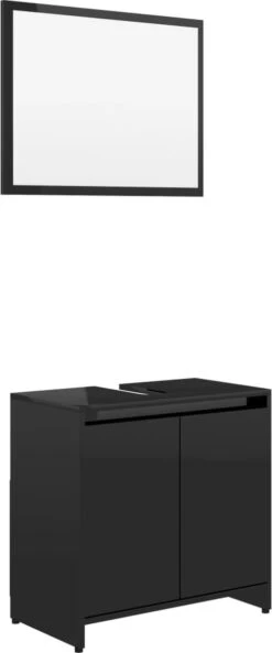 Furniture Limited - 4-delige Badkamermeubelset Bewerkt Hout Hoogglans Zwart -Badkamer Producten Winkel 500x1200 2