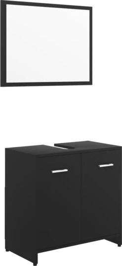 Decoways - Badkamermeubelset Spaanplaat Zwart -Badkamer Producten Winkel 550x1200 1