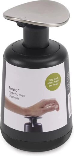 Wonix® - Zeepdispenser - Zeeppompje - Duw Met Pols - 300ml - Zwart -Badkamer Producten Winkel 570x1200 2