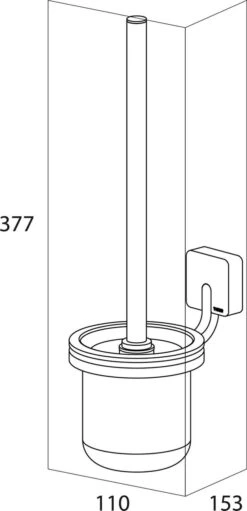 Tiger Impuls Toiletborstel Met Houder - RVS Geborsteld -Badkamer Producten Winkel 580x1200