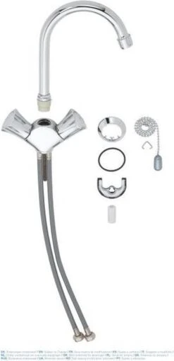 GROHE Costa-L Wastafelkraan - Met Ketting - Chroom -Badkamer Producten Winkel 581x1200 1