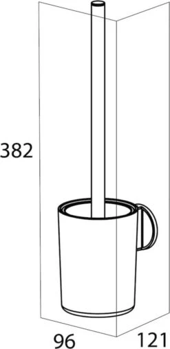 Tiger Tune - Toiletborstel Met Houder - Zwart Metaal Geborsteld / Zwart -Badkamer Producten Winkel 583x1200 5