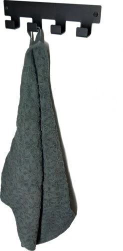 Marcellis - Industriële Handdoekhaak - Ophanghaak - 4 Haken - Mat Zwart - Staal - Metaal - Incl. Bevestigingsmateriaal -Badkamer Producten Winkel 591x1200 3