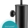 Homefy Toiletborstel Met Houder- Toiletborstel Zwart - Extra Hygiënisch - Inclusief Ophangsysteem - Zwart